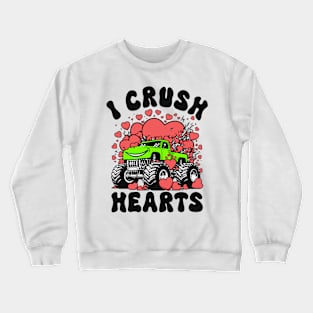 I Crush Hearts Monster Truck Crewneck Sweatshirt